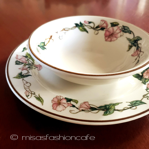 ビレロイ＆ボッホ　朝顔 花　ボウル＆お皿セット detail view