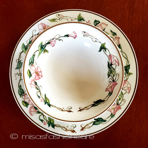 ビレロイ＆ボッホ　朝顔 花　ボウル＆お皿セット detail view