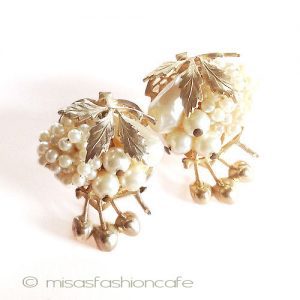 Haskell初期 イヤリング パールさくらんぼイヤリング