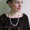 Vintage Miriam Haskell white glass necklace